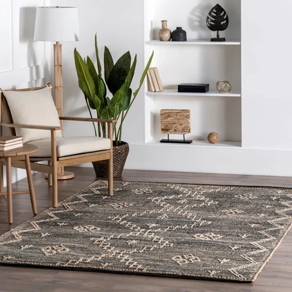 Angelique Casual Striped Jute Blend Area Rug