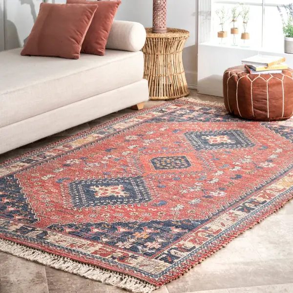 Angelique Casual Striped Jute Blend Area Rug