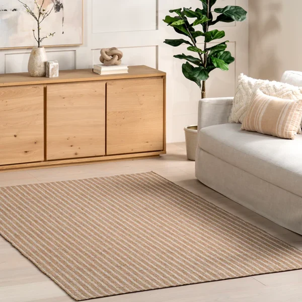 Alia Striped Faux Jute Carpet & Rugs