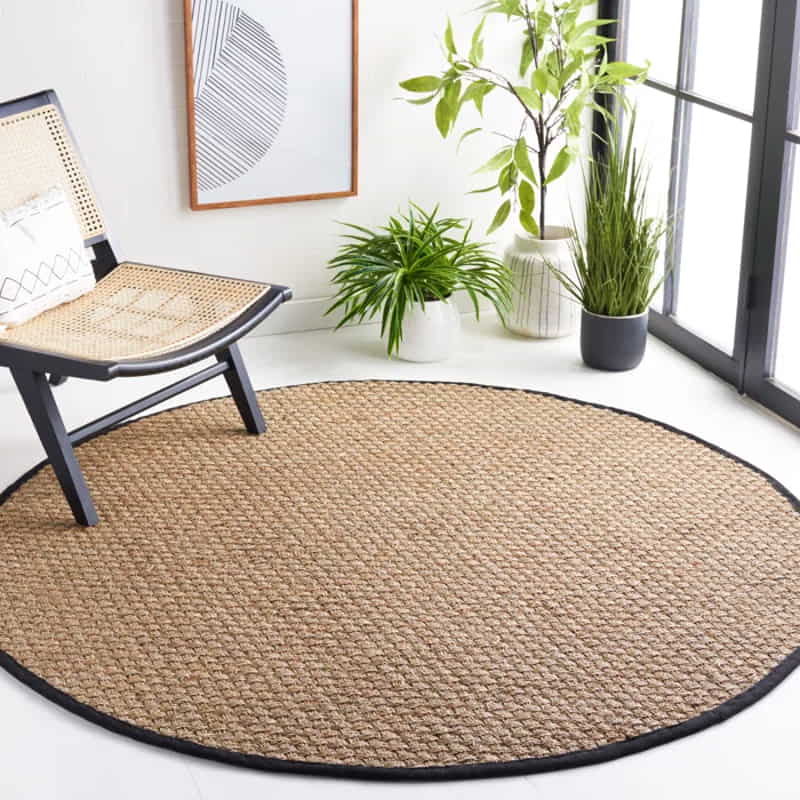 Angelique Casual Striped Jute Blend Area Rug