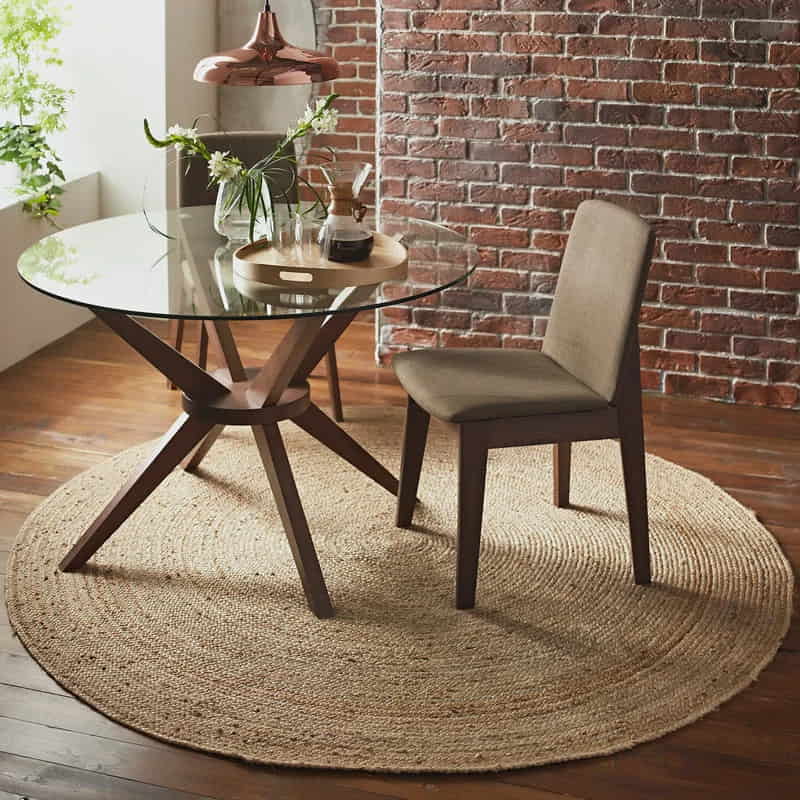 Angelique Casual Striped Jute Blend Area Rug