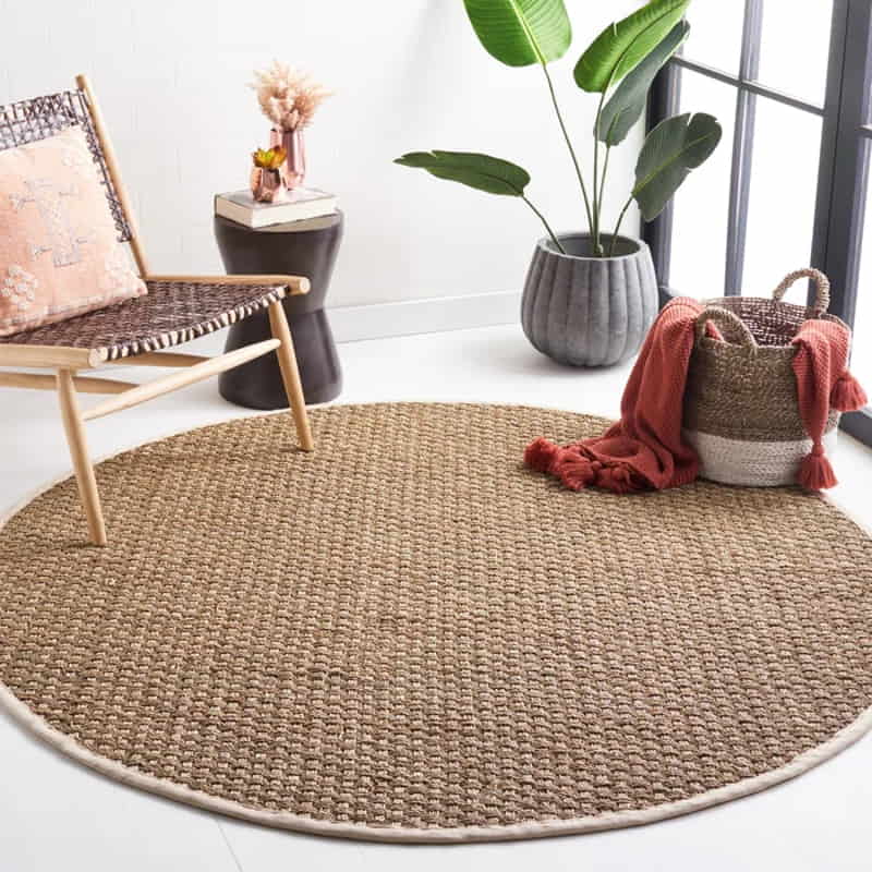 Angelique Casual Striped Jute Blend Area Rug