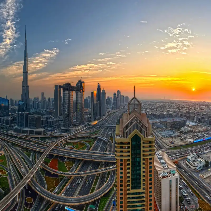 Dubai Marina skyline symbolizing luxury carpets available in the city