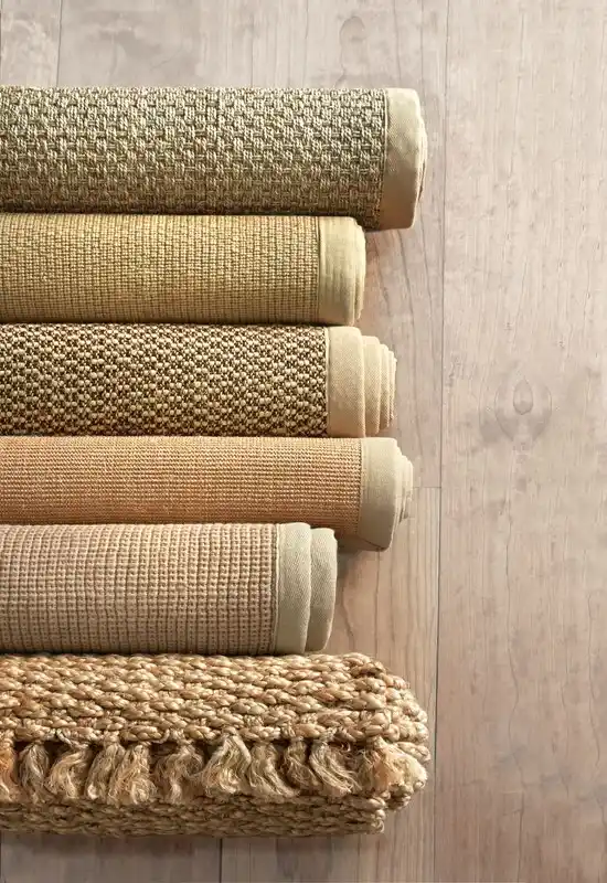 Eco-friendly natural jute carpet for indoor and outdoor use, available in Dubai – ideal for modern Arabic interiors and sustainable home decor