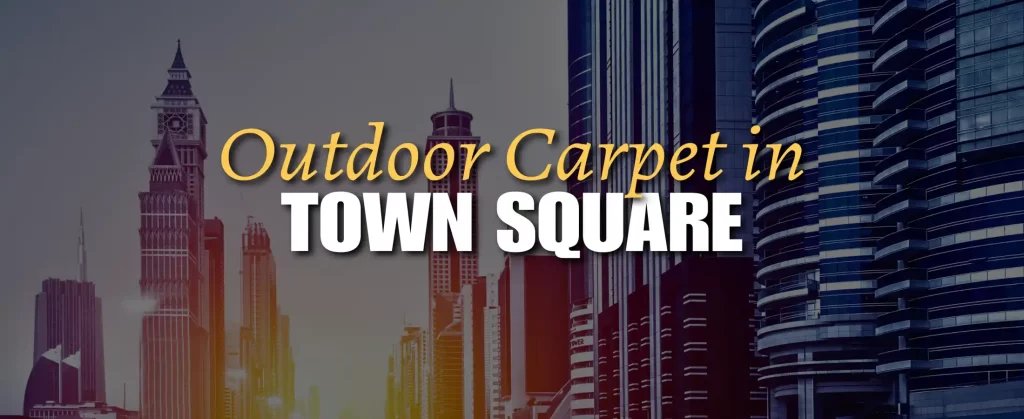 Modern outdoor carpet installation in a stylish patio at Town Square Dubai