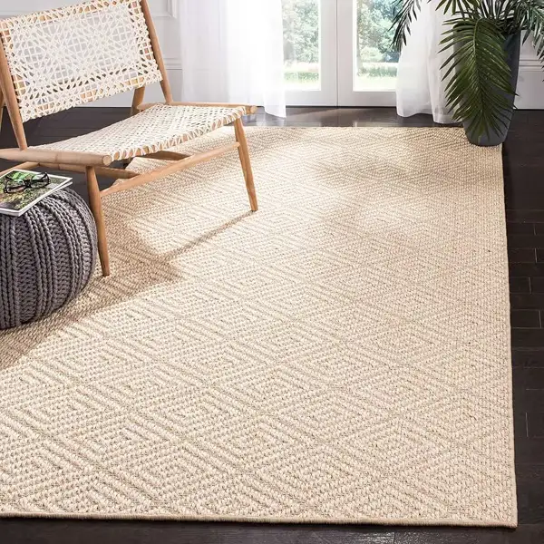Durable Basket Weave Sisal Carpet flooring design for Dubai interiors