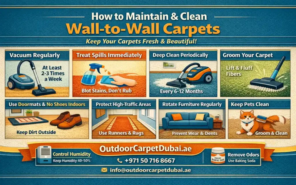 How to Maintain & Clean Wall-to-Wall Carpets services in dubai